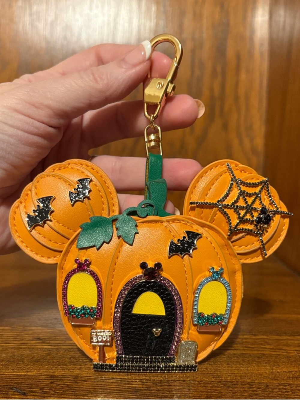 NWT-Disney x Baublebar-Mickey Mouse-Haunted House-Pumpkin 🎃 Puff-Bag Charm